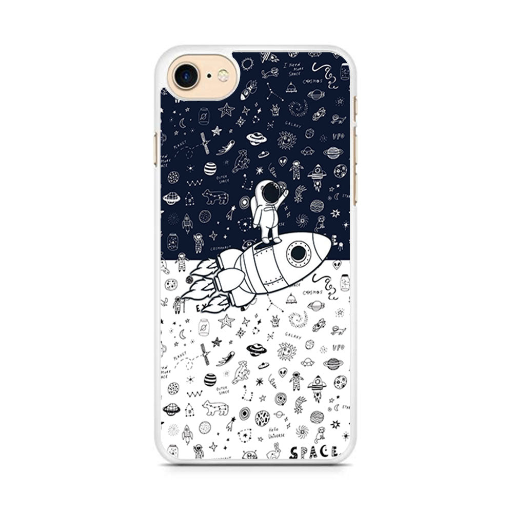 Astronauts Rocket Launcher iPhone 8 Case