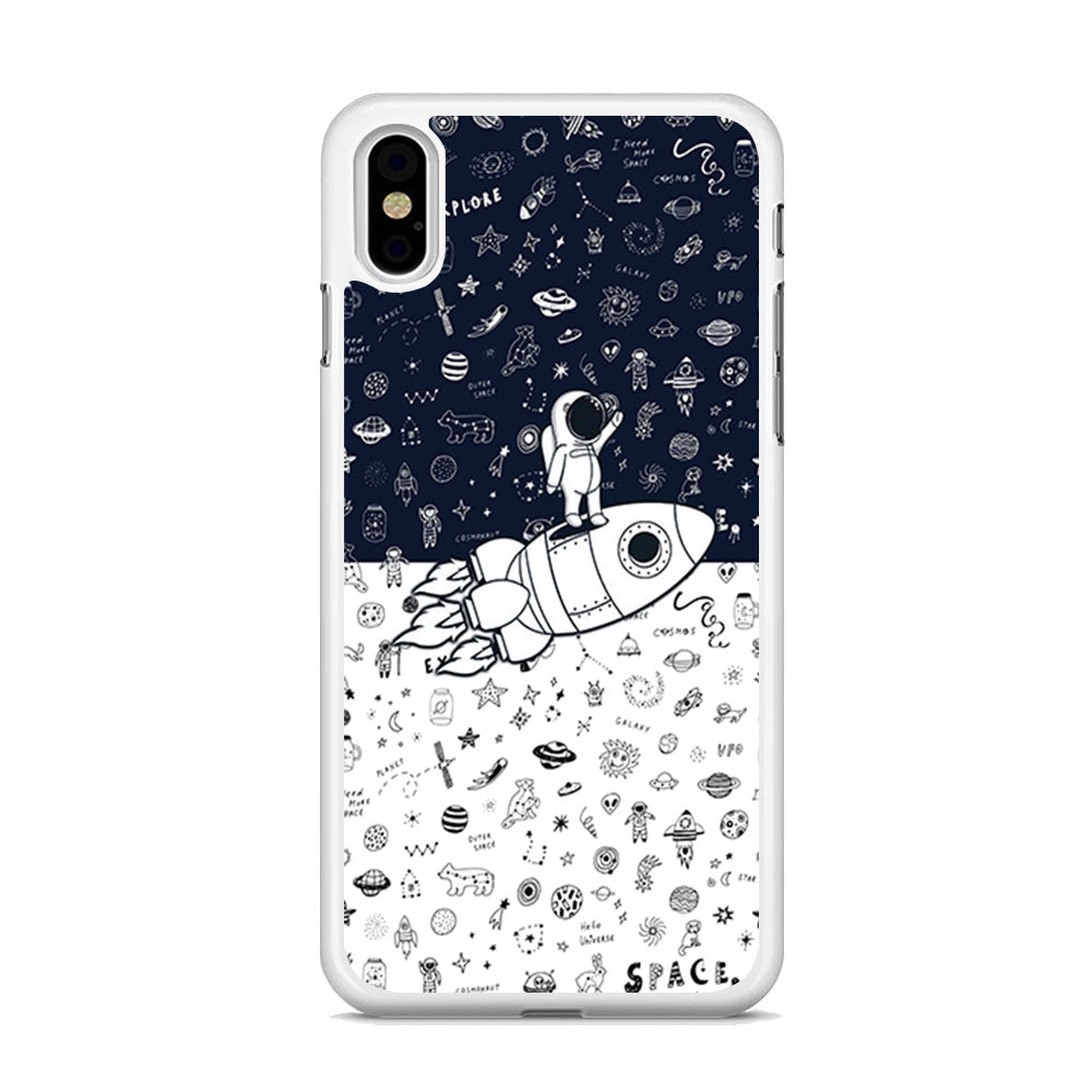 Astronauts Rocket Launcher iPhone X Case