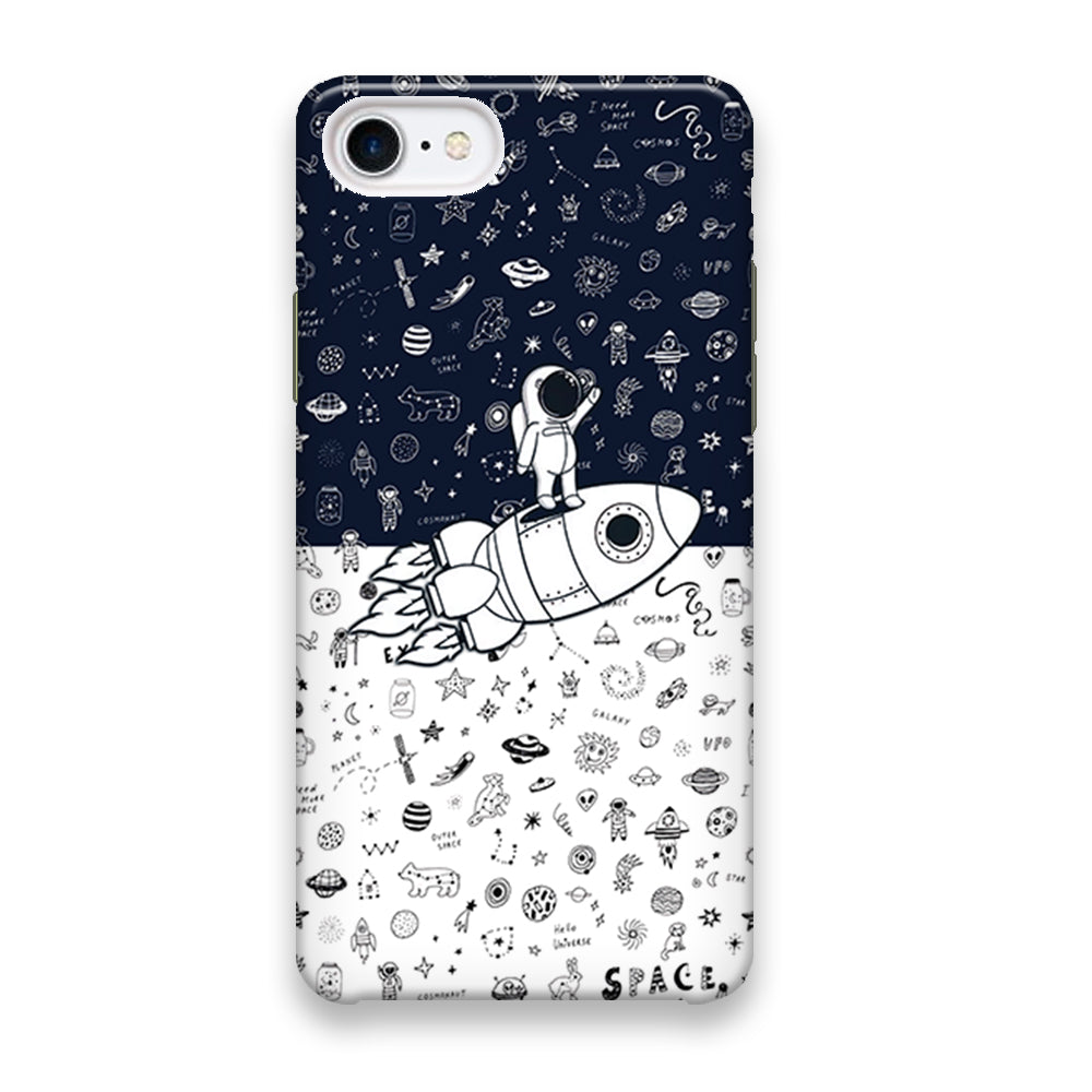 Astronauts Rocket Launcher iPhone 8 Case