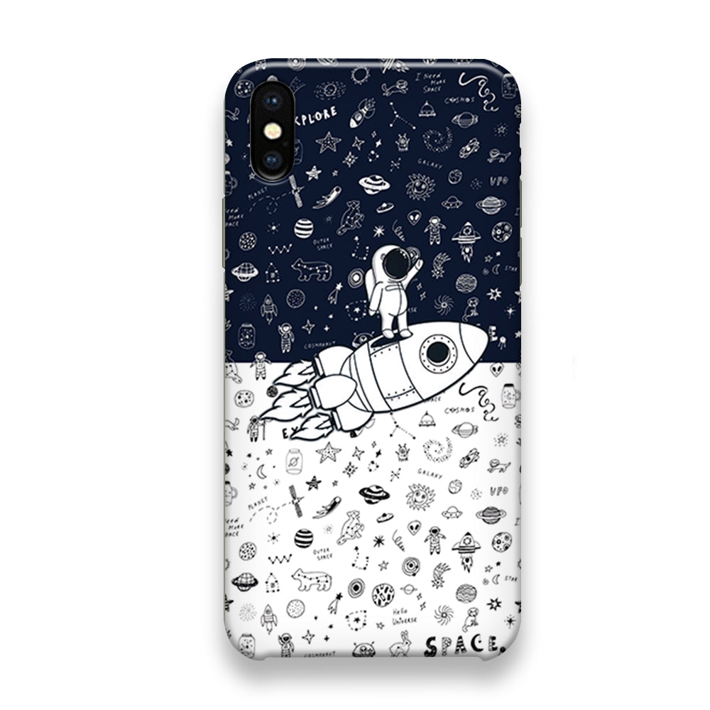 Astronauts Rocket Launcher iPhone Xs Case