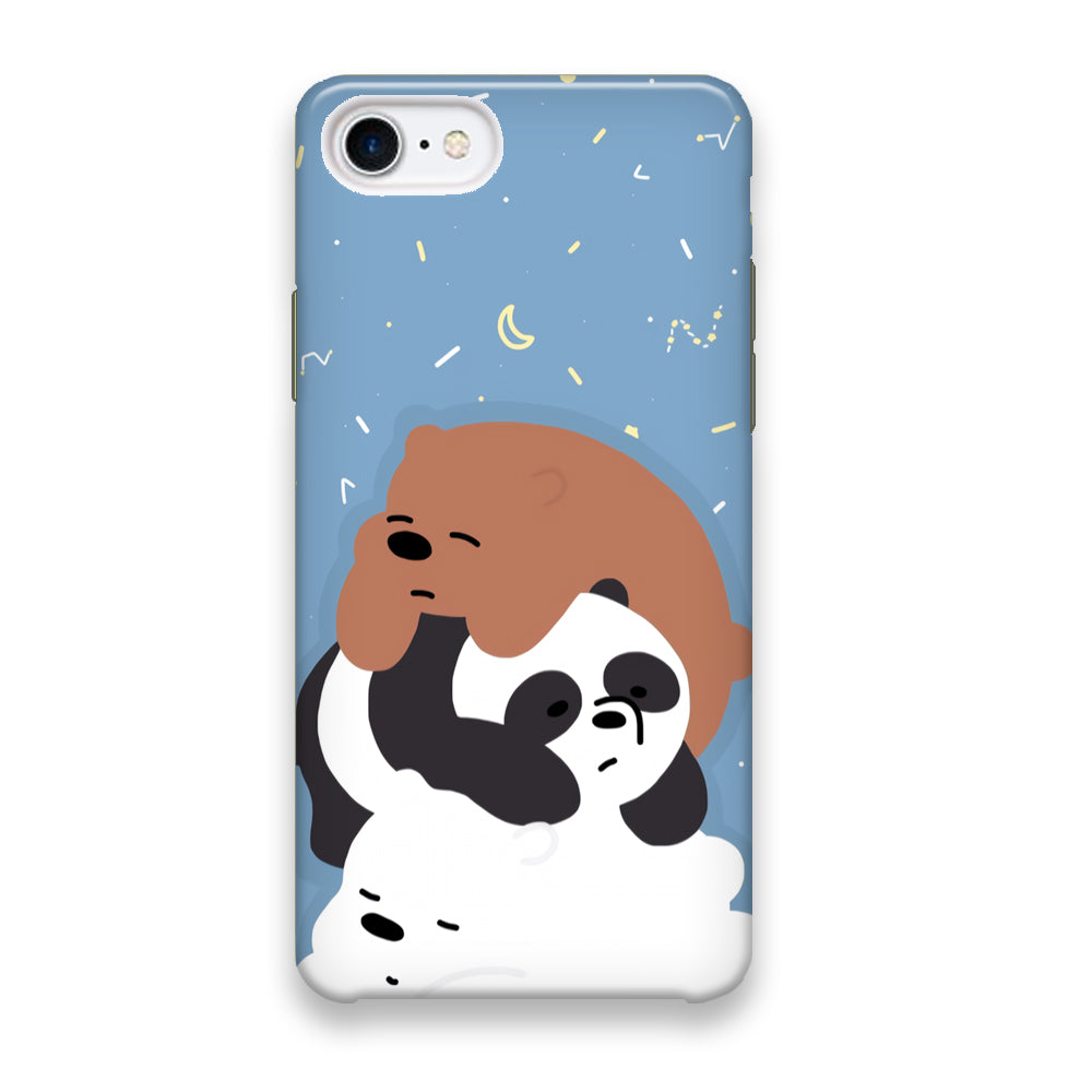 Bare Bears Tired and Feel Asleep iPhone 8 Case