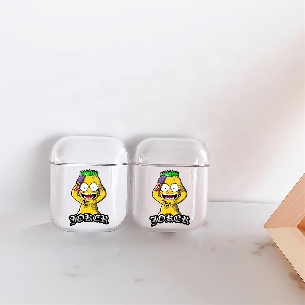 Bart Simpson Joker Hard Plastic Protective Clear Case Cover For Apple Airpods - Octracase