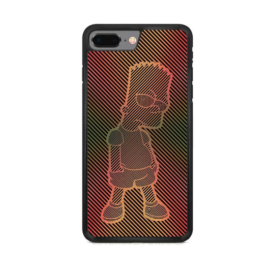 Bart Simpson Striped Colorful  iPhone 8 Plus Case - Octracase