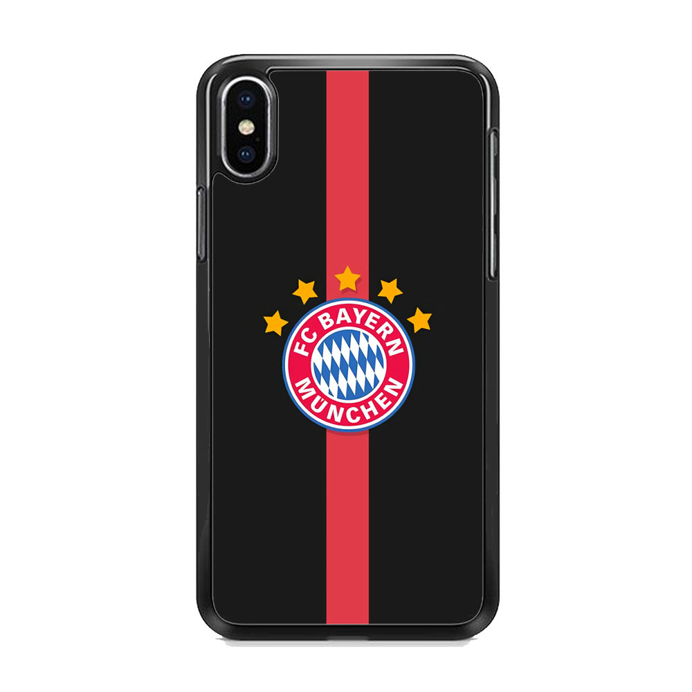 Bayern Munchen Strpe Red iPhone Xs Case