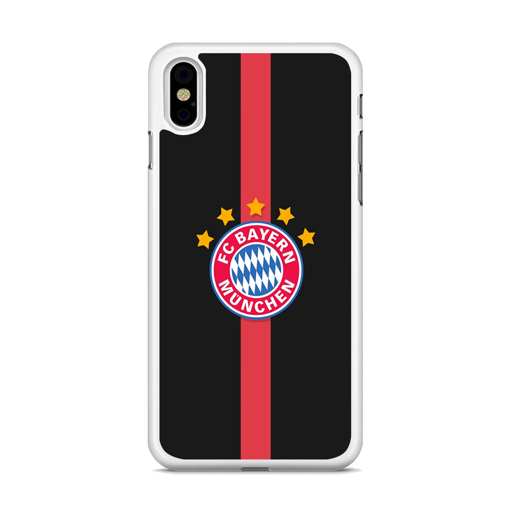 Bayern Munchen Strpe Red iPhone Xs Case