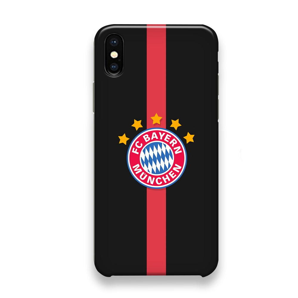 Bayern Munchen Strpe Red iPhone X Case