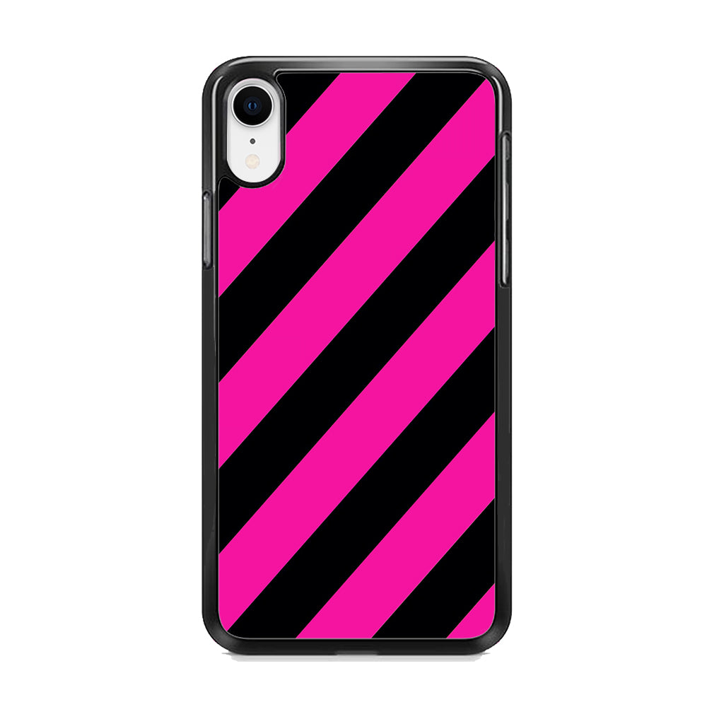 Black Pink Strip  iPhone XR Case - Octracase