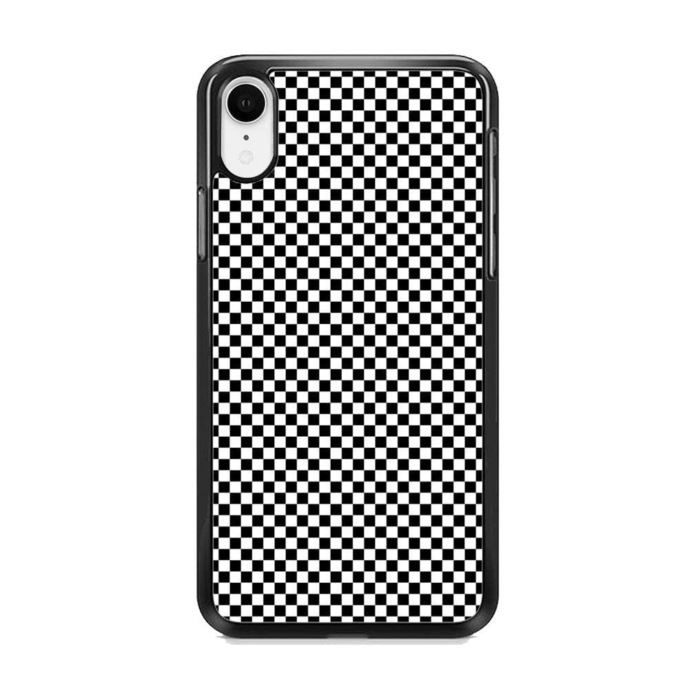 Black White Square Pattern iPhone XR Case - Octracase