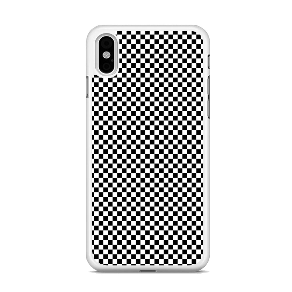 Black White Square Pattern iPhone Xs Case - Octracase