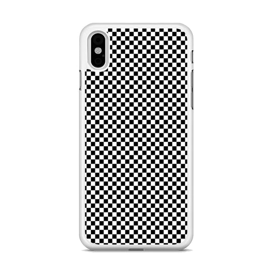 Black White Square Pattern  iPhone X Case - Octracase