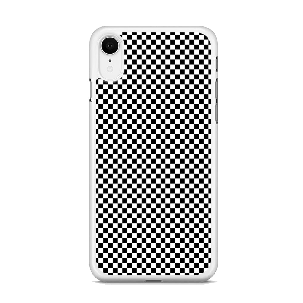 Black White Square Pattern iPhone XR Case - Octracase