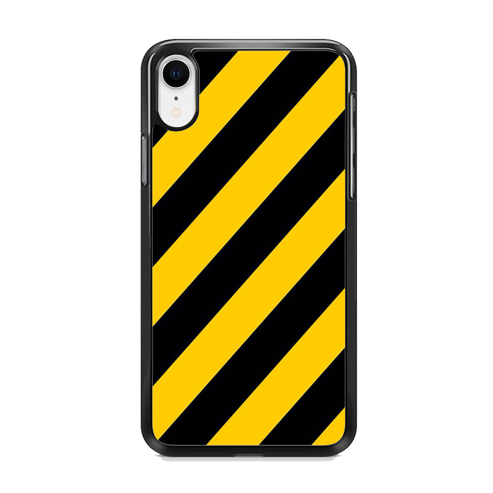 Black Yellow Strip  iPhone XR Case - Octracase