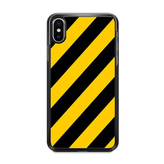 Black Yellow Strip iPhone Xs Case - Octracase