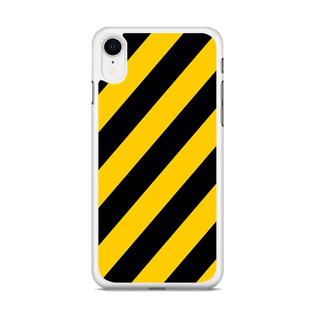 Black Yellow Strip  iPhone XR Case - Octracase