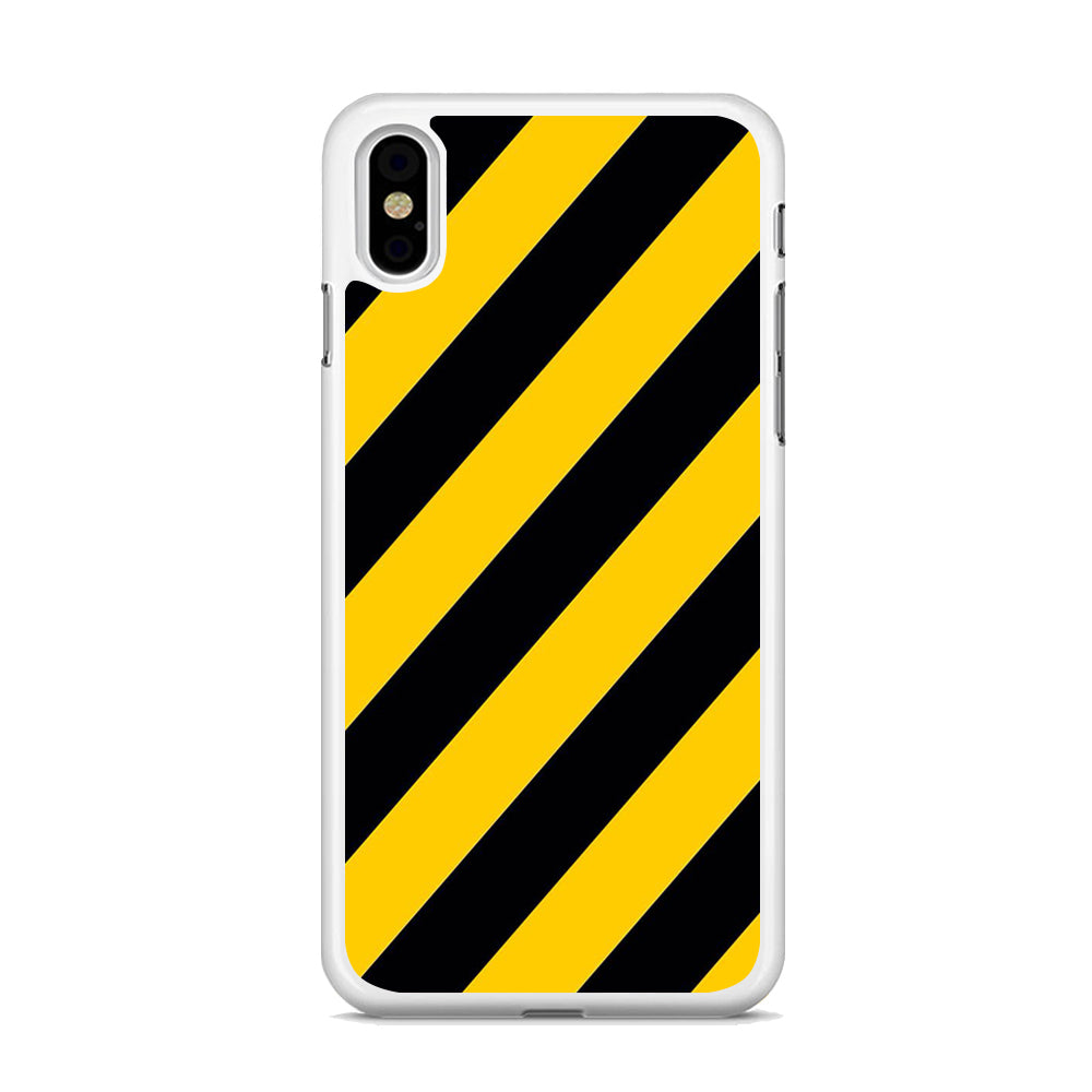 Black Yellow Strip iPhone X Case - Octracase