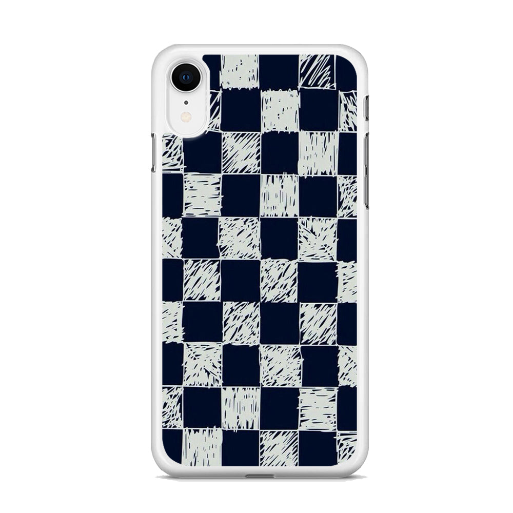 Blue White Square iPhone XR Case - Octracase