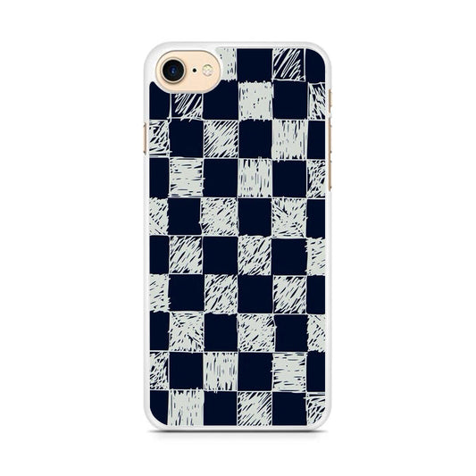 Blue White Square  iPhone 8 Case - Octracase