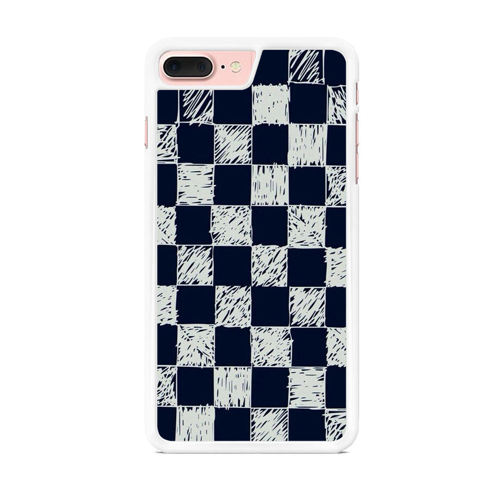 Blue White Square iPhone 8 Plus Case - Octracase