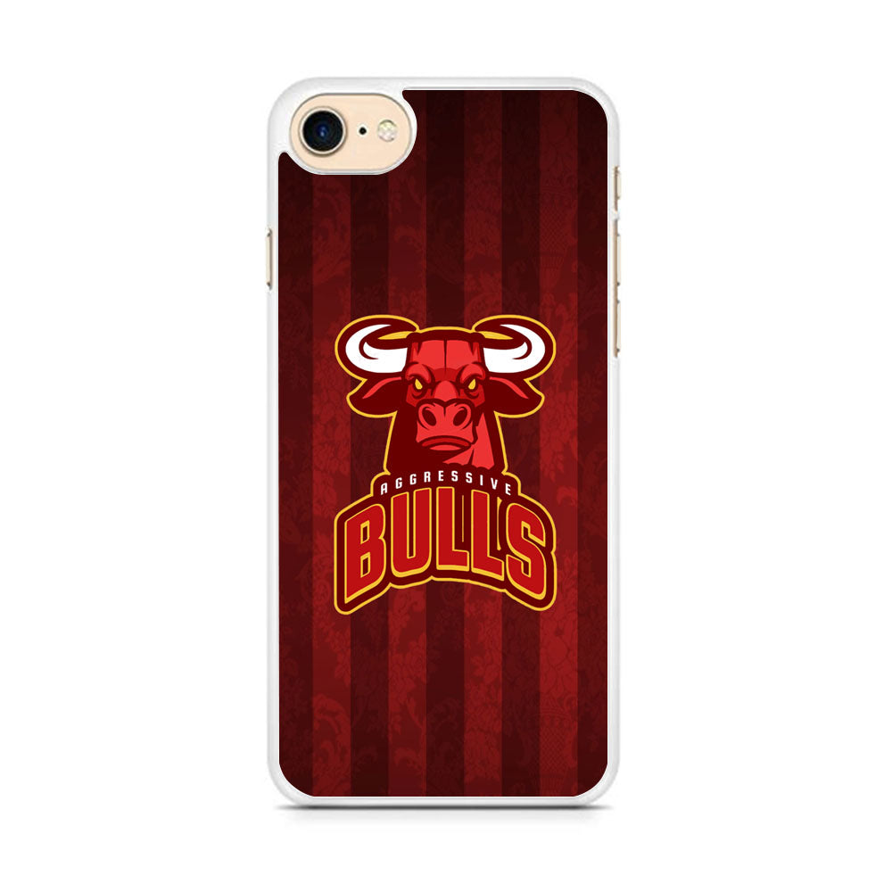 Bulls Aggressive Red Line iPhone 8 Case