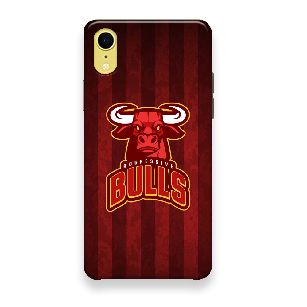 Bulls Aggressive Red Line iPhone XR Case