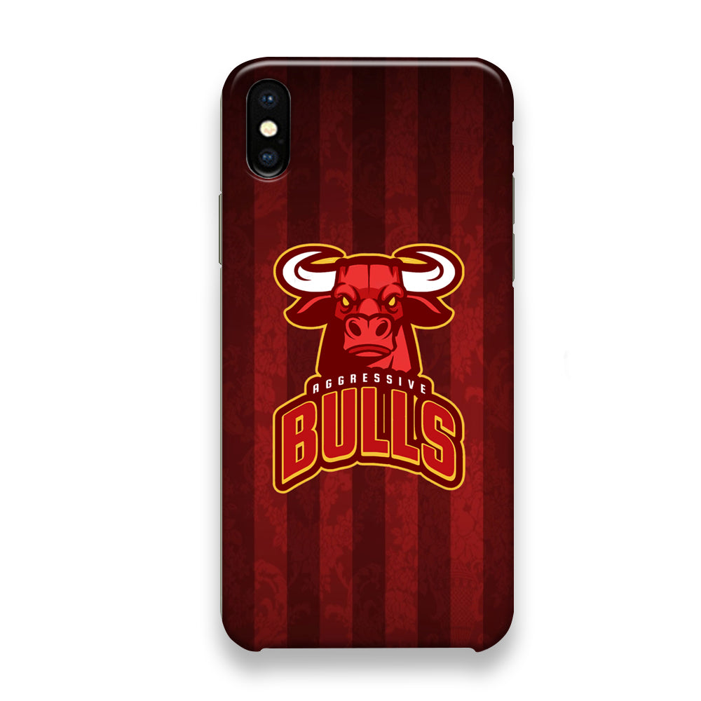 Bulls Aggressive Red Line iPhone Xs Max Case