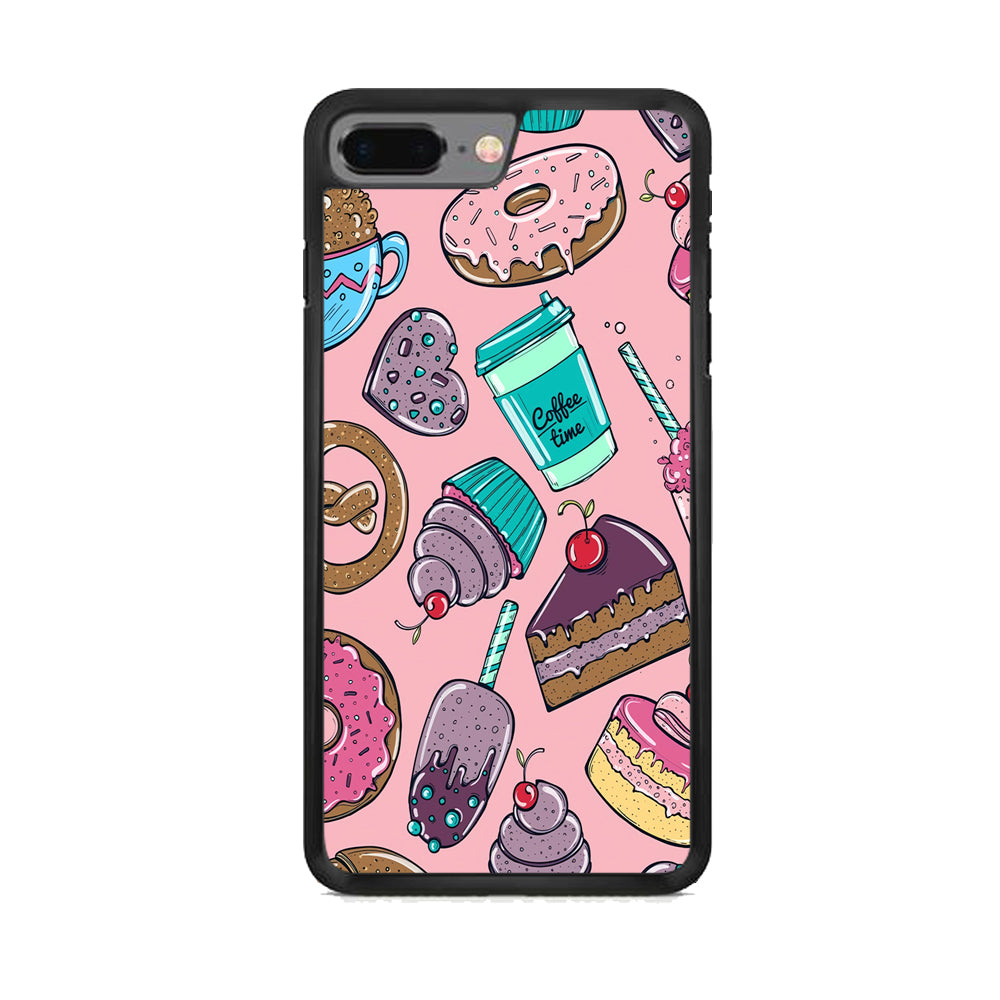 Cake and Snack Doodle iPhone 8 Plus Case - Octracase