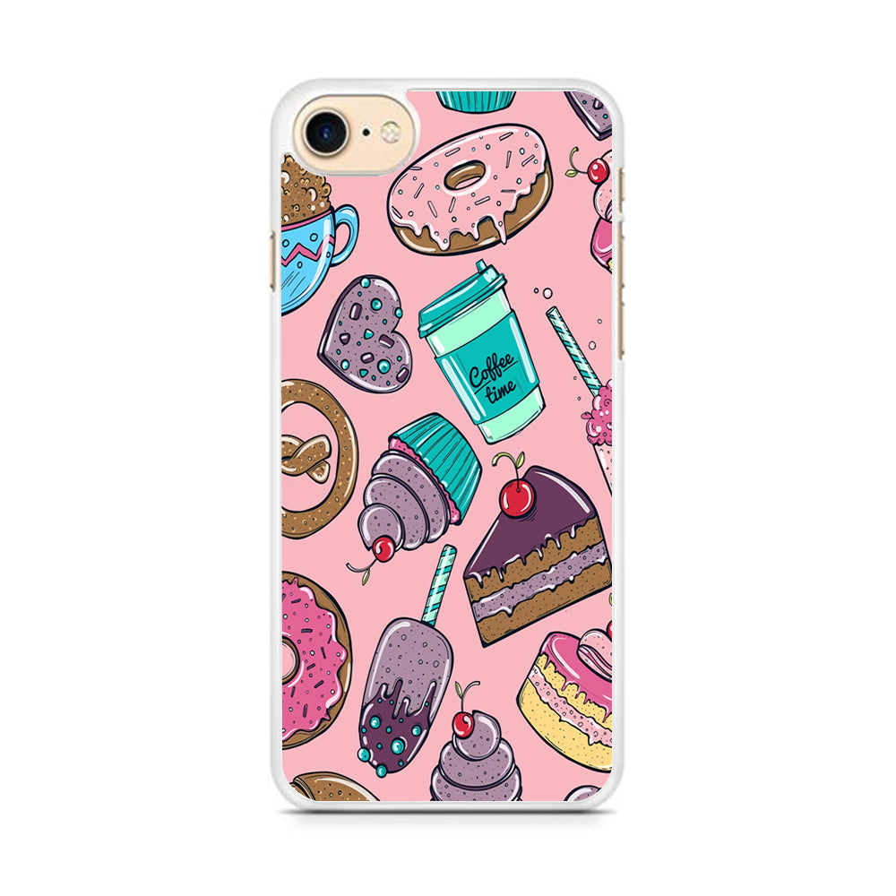 Cake and Snack Doodle iPhone 8 Case - Octracase