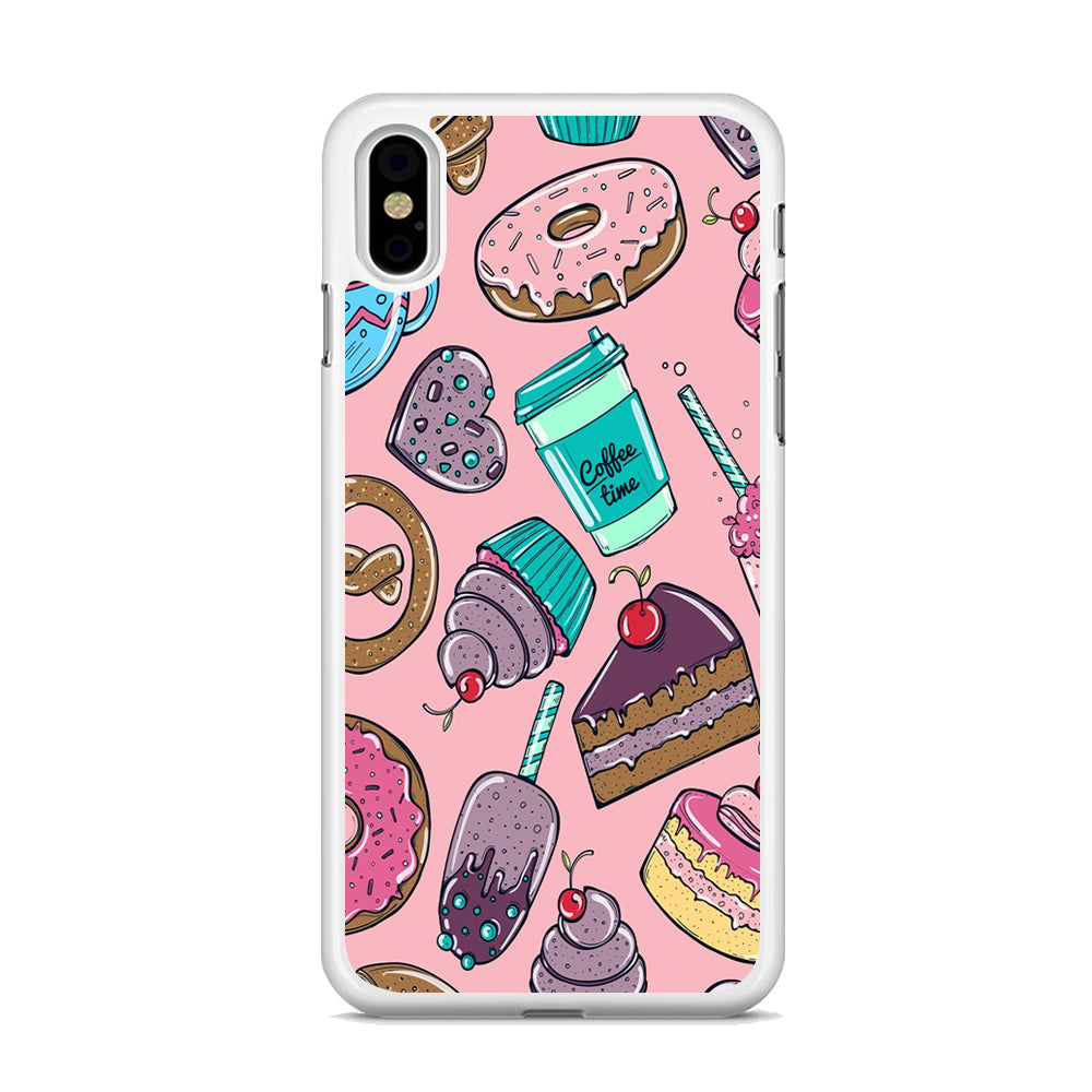 Cake and Snack Doodle iPhone X Case - Octracase