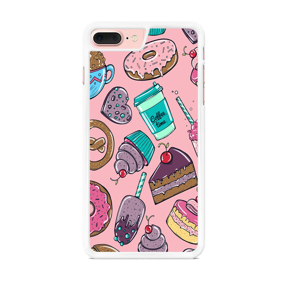 Cake and Snack Doodle iPhone 8 Plus Case - Octracase