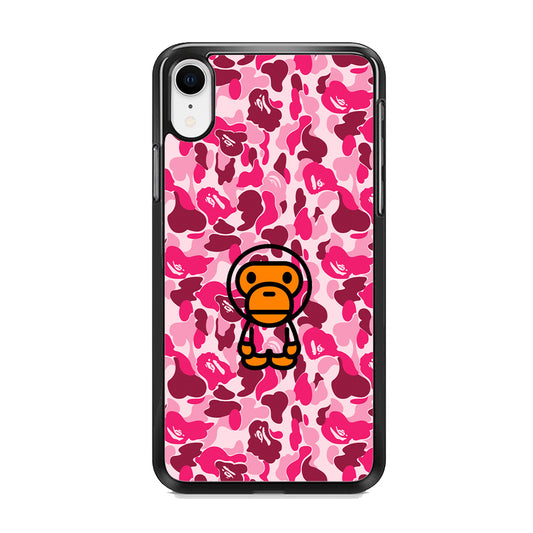 Camo Pink Bape Monkey iPhone XR Case - Octracase