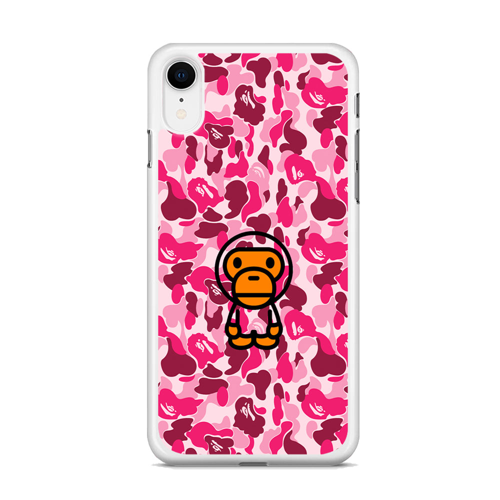 Camo Pink Bape Monkey iPhone XR Case - Octracase