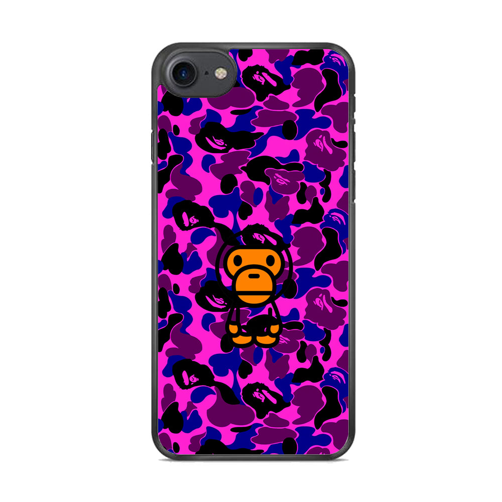 Camo Purple Bape Monkey iPhone 7 Case - Octracase