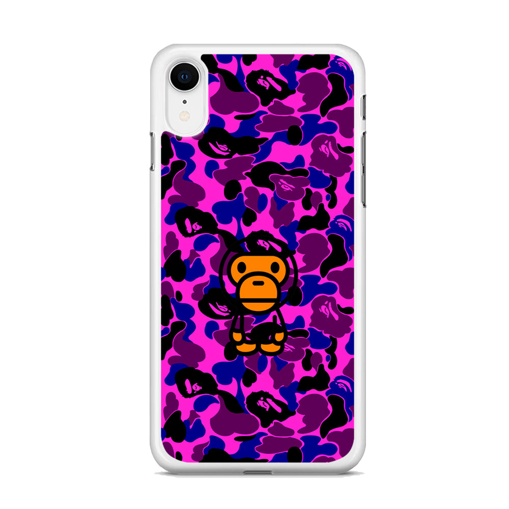 Camo Purple Bape Monkey iPhone XR Case - Octracase