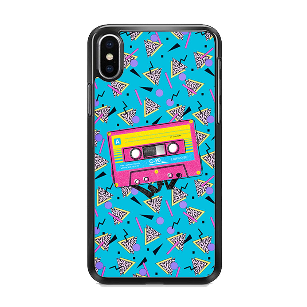 Cassette Blue Voice iPhone X Case - Octracase