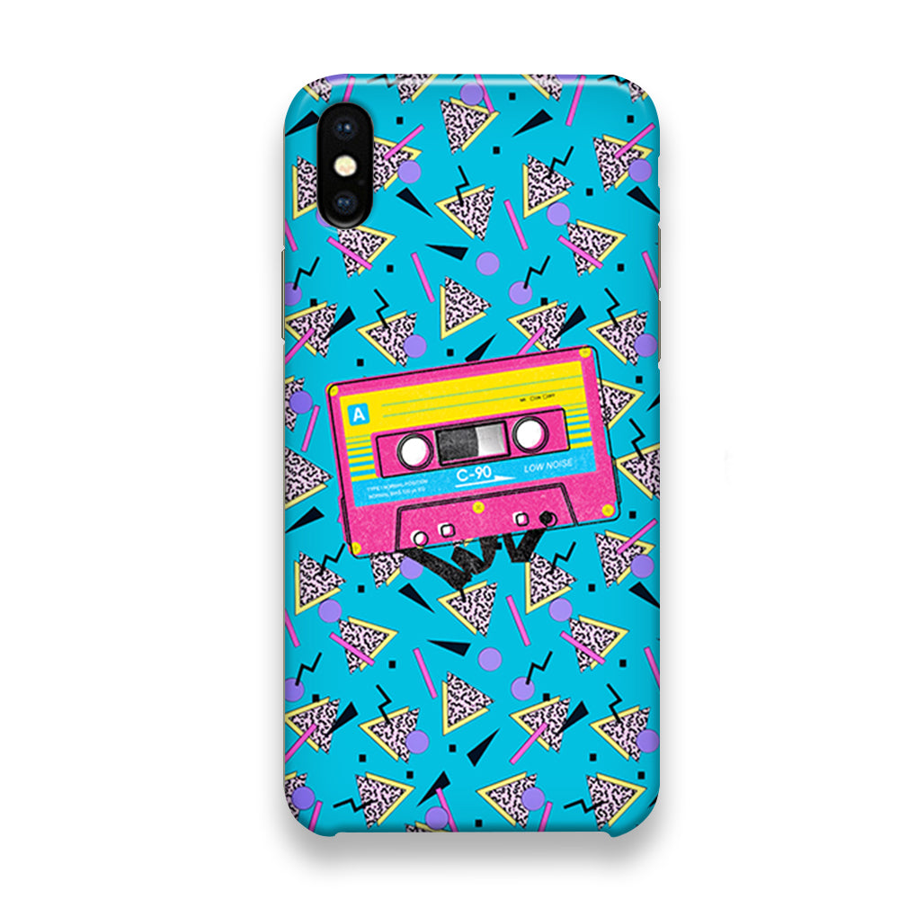 Cassette Blue Voice iPhone X Case - Octracase