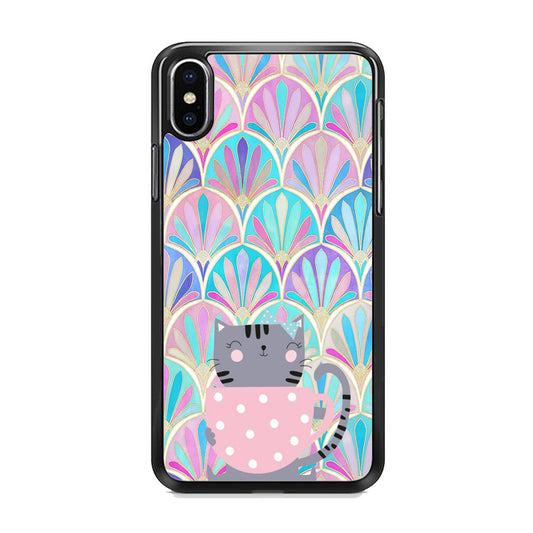 Cat Enjoy The Coffe iPhone Xs Case