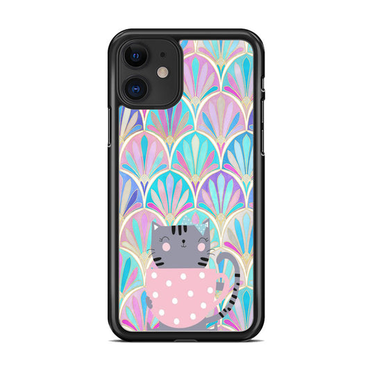 Cat Enjoy The Coffe iPhone 11 Case