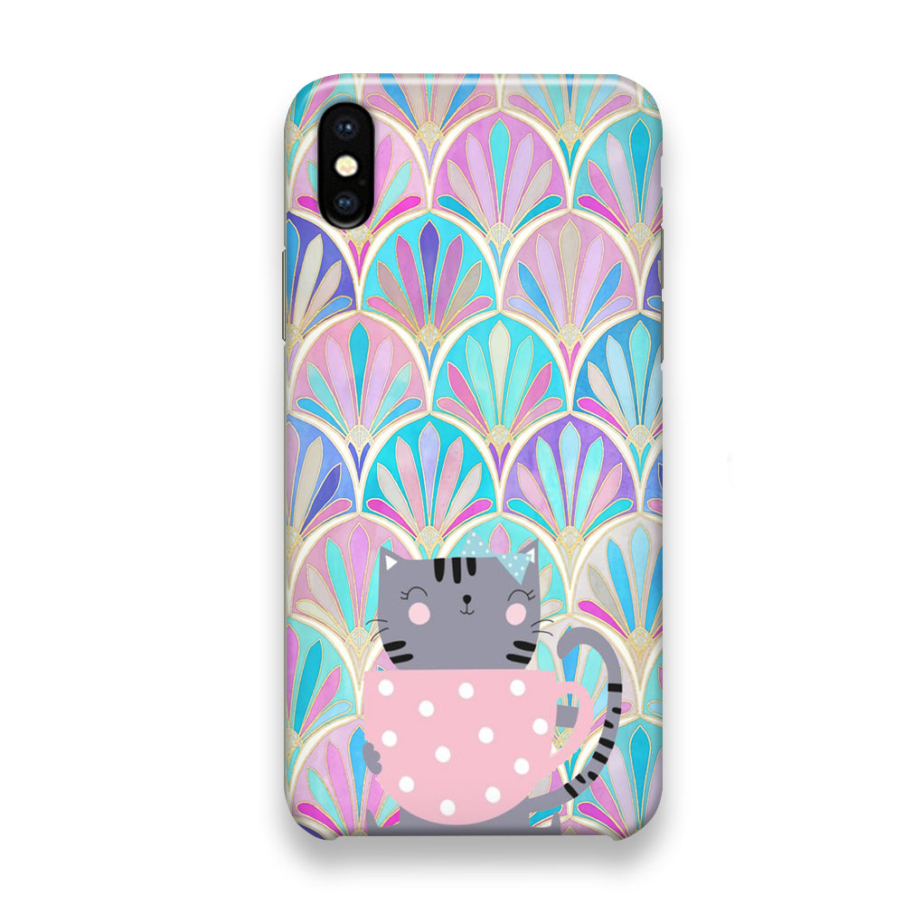 Cat Enjoy The Coffe iPhone Xs Case