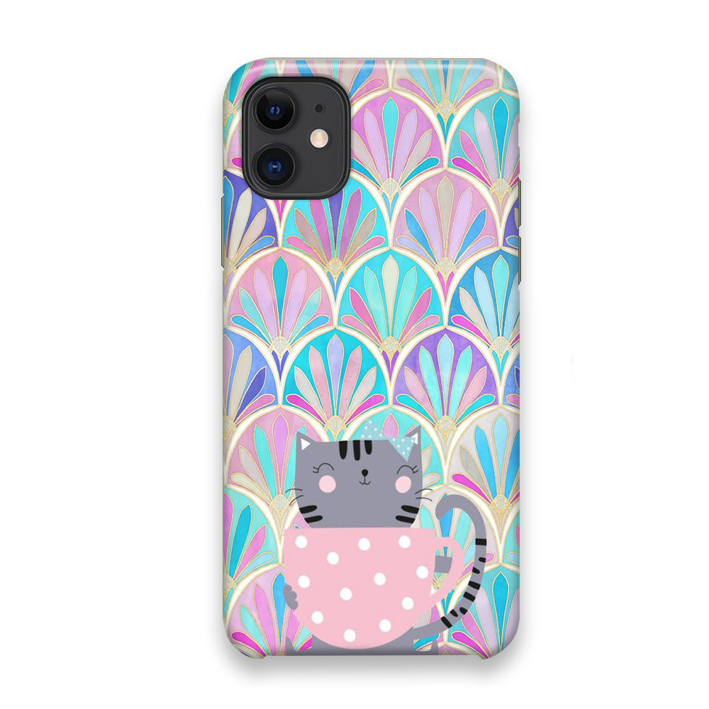 Cat Enjoy The Coffe iPhone 11 Case