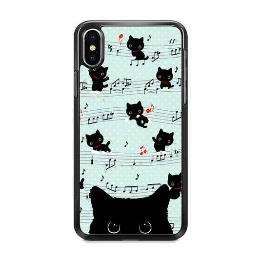 Cat Note Tunes iPhone Xs Case