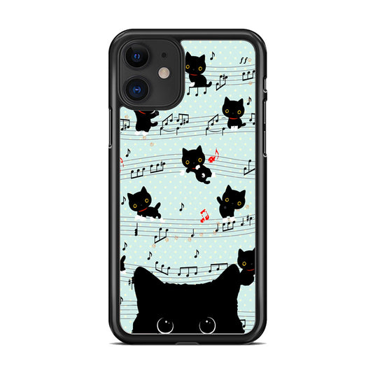 Cat Note Tunes iPhone 11 Case