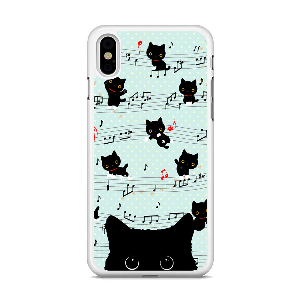 Cat Note Tunes iPhone X Case