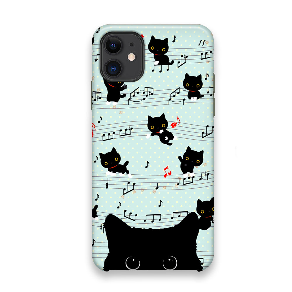 Cat Note Tunes iPhone 11 Case