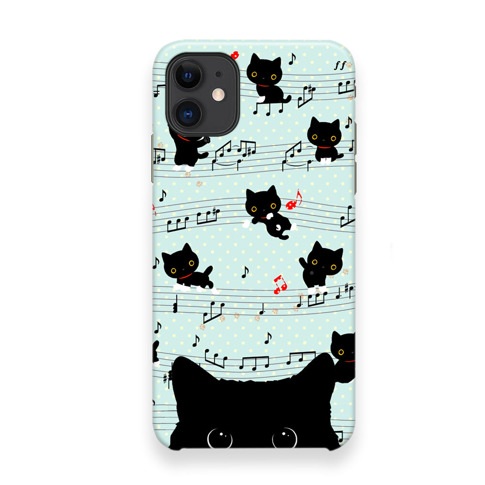 Cat Note Tunes iPhone 12 Case - Octracase