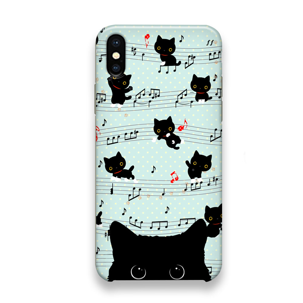 Cat Note Tunes iPhone X Case