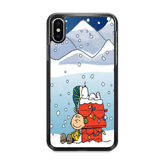 Charlie and Snoopy Sleep on The Snow iPhone X Case - Octracase