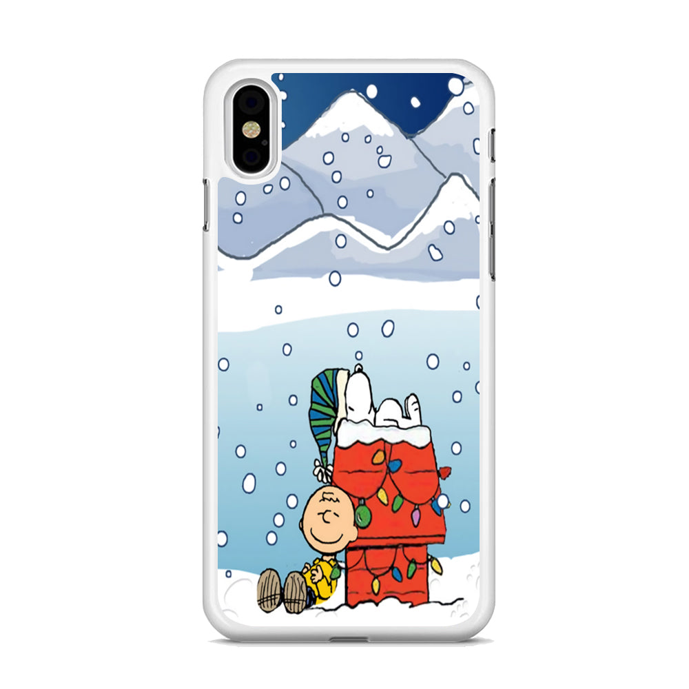 Charlie and Snoopy Sleep on The Snow iPhone Xs Max Case - Octracase