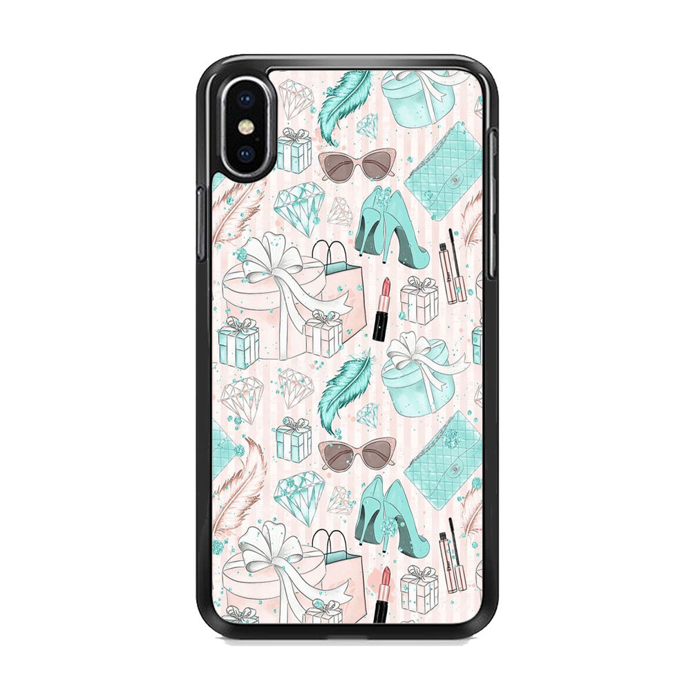 Collage Blue Theme Girl Needs iPhone Xs Case