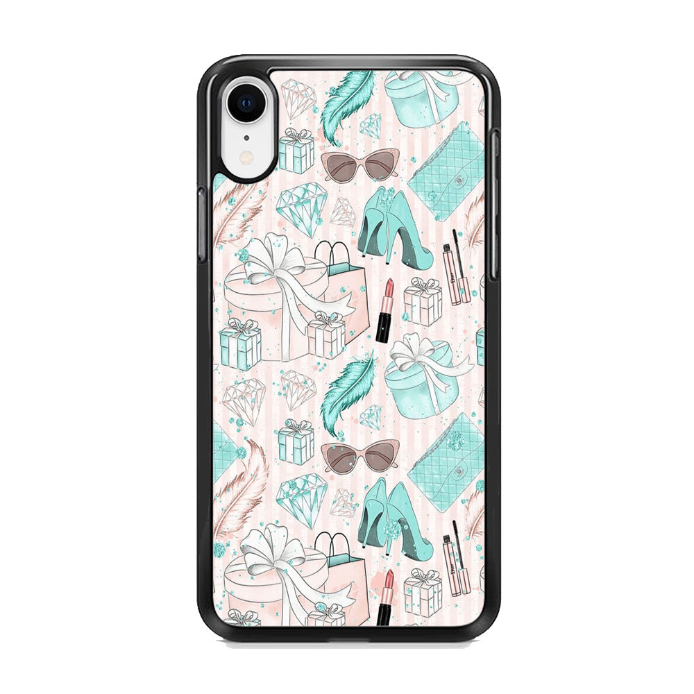 Collage Blue Theme Girl Needs iPhone XR Case