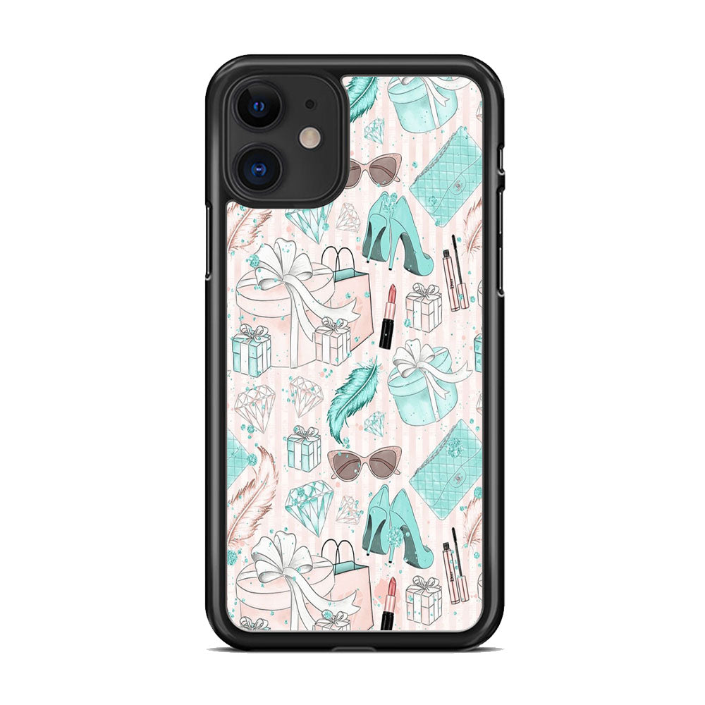 Collage Blue Theme Girl Needs iPhone 11 Case